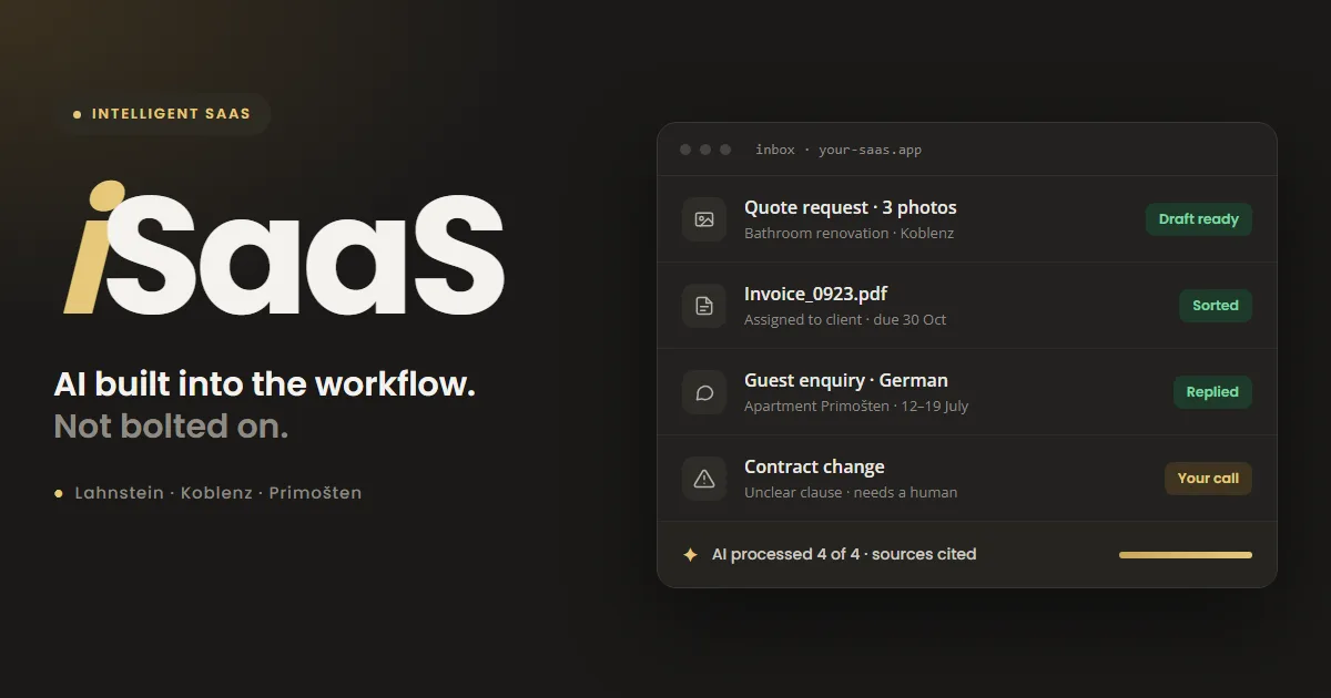 iSaaS: Intelligent Software With Built-In AI for Small and Mid-Sized Businesses